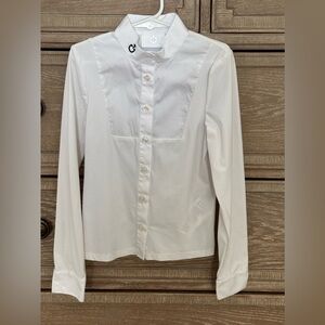 Cavalleria Toscana youth White Button-Up show shirt, size 8
